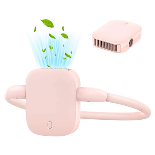 Jeteasy.ie Supercooler Headphone Style Neck Fan Pink Square